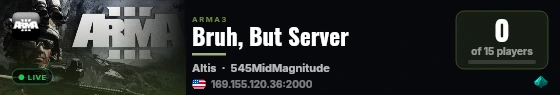 Bruh, But Server live status badge