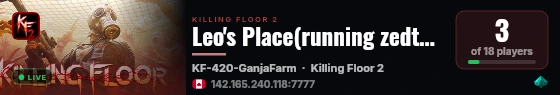 Leo's Place(running zedternal EXT) live status badge