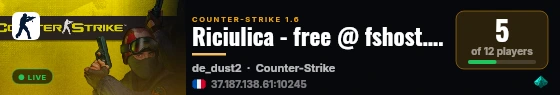 Riciulica - free @ fshost.me live status badge