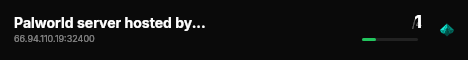 Palworld server hosted by G-Portal live status badge
