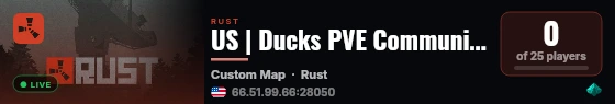 US | Ducks PVE Community Server live status badge