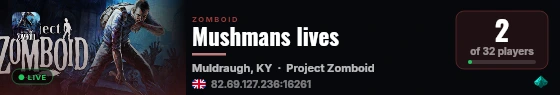 Mushmans lives live status badge