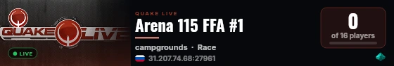 Arena 115 FFA #1 live status badge