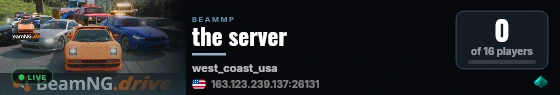 the server live status badge