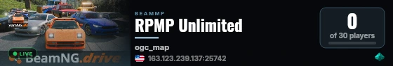 RPMP Unlimited live status badge