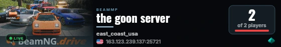 the goon server live status badge