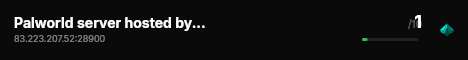 Palworld server hosted by G-Portal live status badge