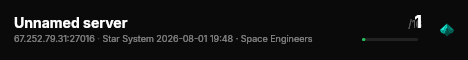 Unnamed server live status badge