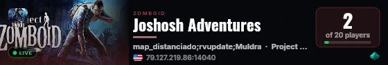 Joshosh Adventures live status badge