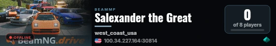 Salexander the Great live status badge