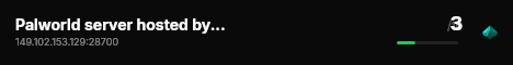 Palworld server hosted by G-Portal live status badge