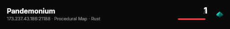 Pandemonium live status badge