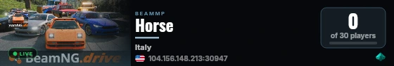 Horse live status badge