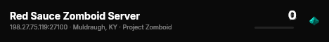 Red Sauce Zomboid Server live status badge