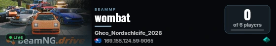 wombat live status badge