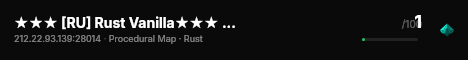 ★★★ [RU] Rust Vanilla★★★ WIPE 07.08 live status badge