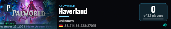 Haverland live status badge