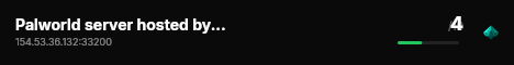 Palworld server hosted by G-Portal live status badge