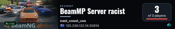 BeamMP Server racist live status badge
