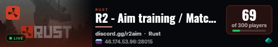 R2 - Aim training / Matchmaking / Facechecks - RU Main live status badge