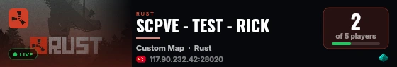 SCPVE - TEST - RICK live status badge