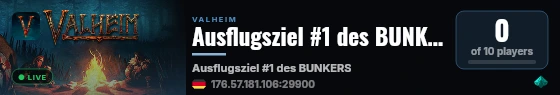 Ausflugsziel #1 des BUNKERS live status badge
