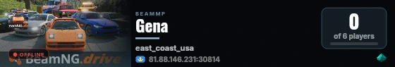 Gena live status badge