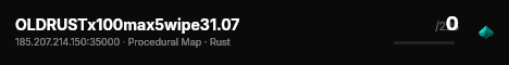 OLDRUSTx100max5wipe31.07 live status badge
