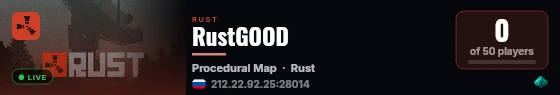 RustGOOD live status badge