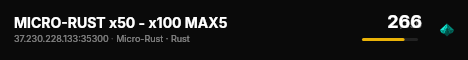 MICRO-RUST x50 - x100 MAX5 live status badge