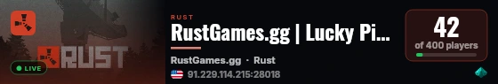 RustGames.gg | Lucky Pillars - US EAST 1 live status badge