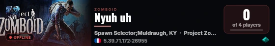 Nyuh uh live status badge