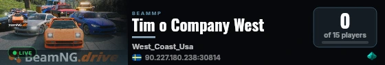 Tim o Company West live status badge