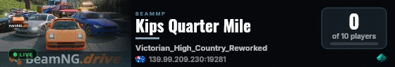 Kips Quarter Mile live status badge
