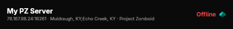 My PZ Server live status badge