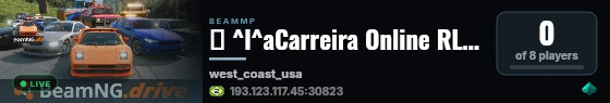 🚛 ^l^aCarreira Online RLS • West Coast  ^f| ^bDia & Noite ^f| ^dEconomia e Missões ^f| ^9Com Tráfego live status badge