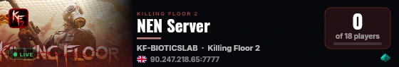 NEN Server live status badge