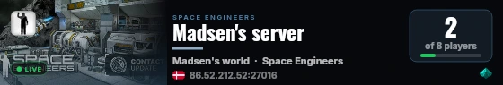 Madsen's server live status badge