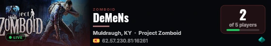 DeMeNs live status badge