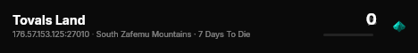Tovals Land live status badge