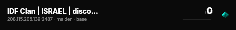 IDF Clan | ISRAEL | discord.gg/Td9MTcwn5t live status badge