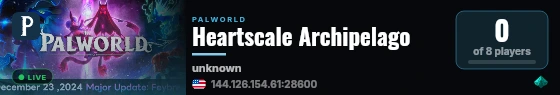 Heartscale Archipelago live status badge