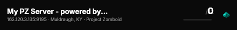 My PZ Server - powered by Sophie live status badge