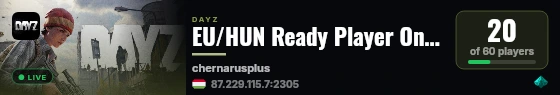 EU/HUN Ready Player One HELI/PVP/+MODS/WeekendRaid live status badge