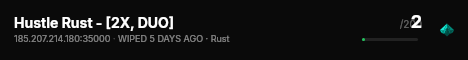 Hustle Rust - [2X, DUO] live status badge
