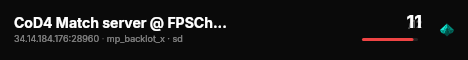 CoD4 Match server @ FPSChallenge.eu live status badge