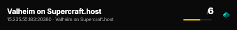 Valheim on Supercraft.host live status badge