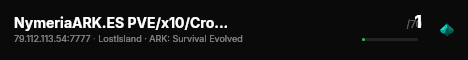 NymeriaARK.ES PVE/x10/Crossplay/Clouster/LOST - (v361.7) live status badge