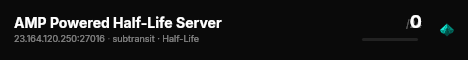 AMP Powered Half-Life Server live status badge