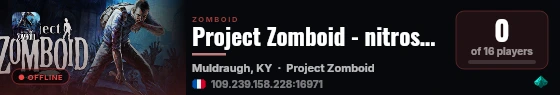 Project Zomboid - nitroserv.games live status badge